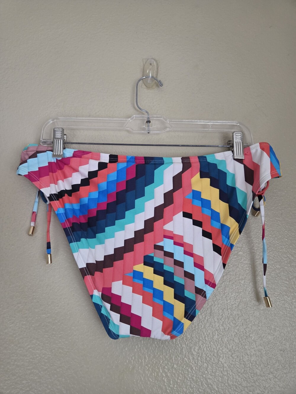 NEW la blanca women's slice adjustable loop hipster bikini bottoms size 14 - Picture 2 of 6